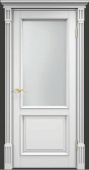 Дверь из массива сосны межкомнатная остекленная Ш112 (белая эмаль) коллекция Классика